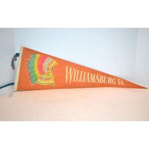 1940s Indian Native Banner Williamsburg Virginia